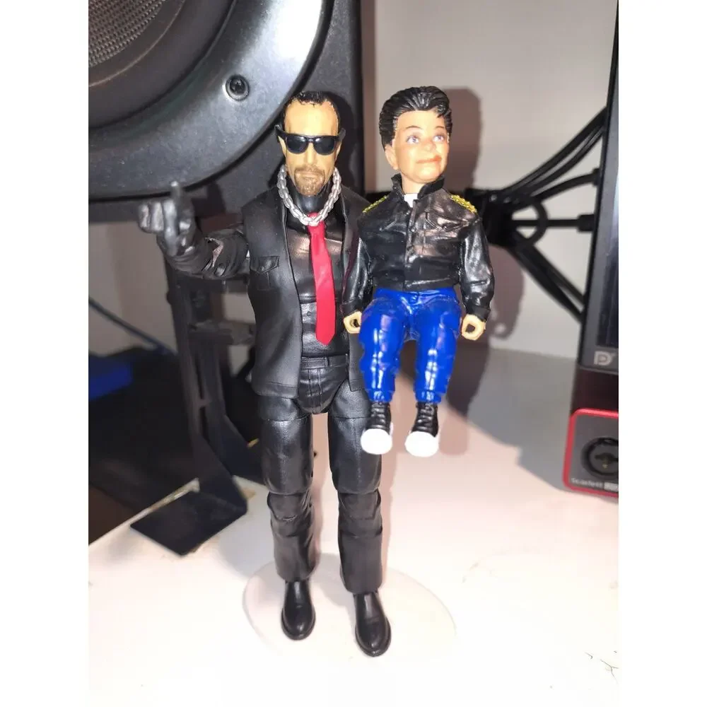 Custom Wwe Paul Ellering Action Figure With Puppet Rocco (LOD / Legion Of Doom)